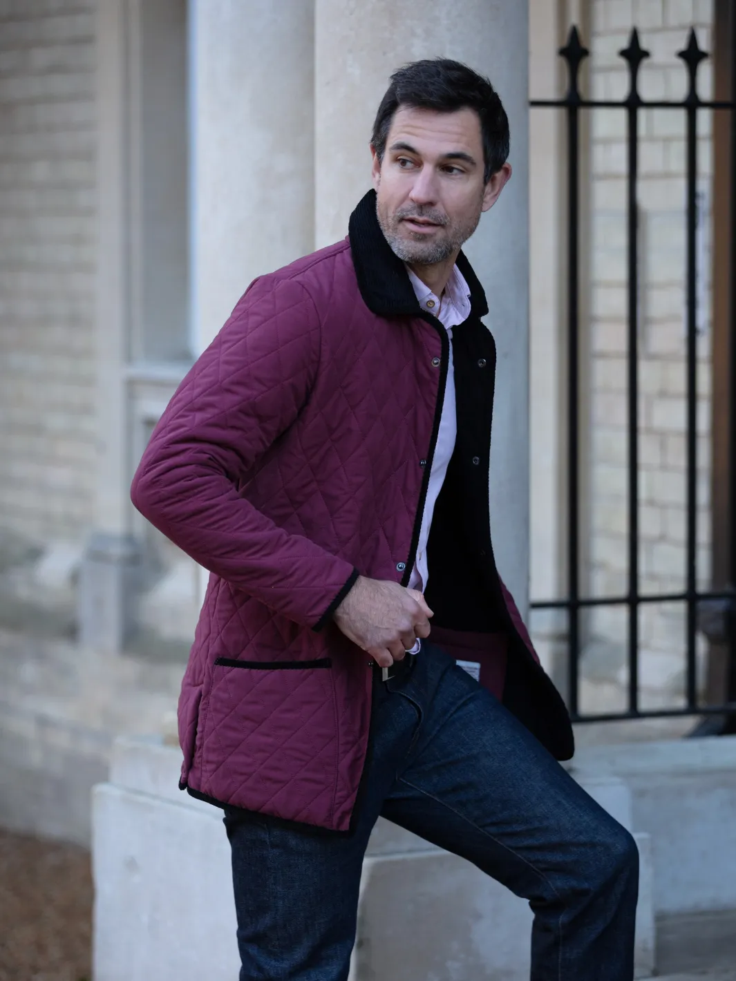 Rag Quilted Fleece Jacket - Burgundy