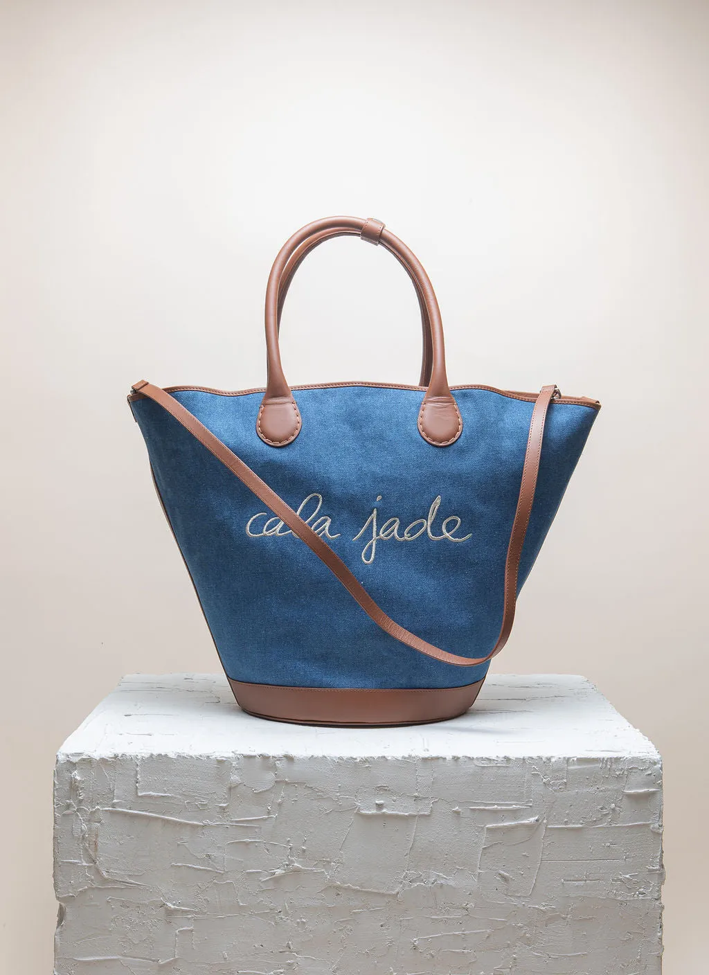 SANDHI L Blue Jeans Tote bag