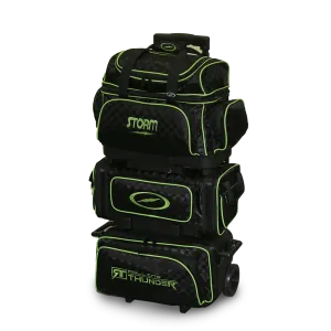 Storm Rolling Thunder 6 Ball Roller Checkered Bowling Bag Black/Lime