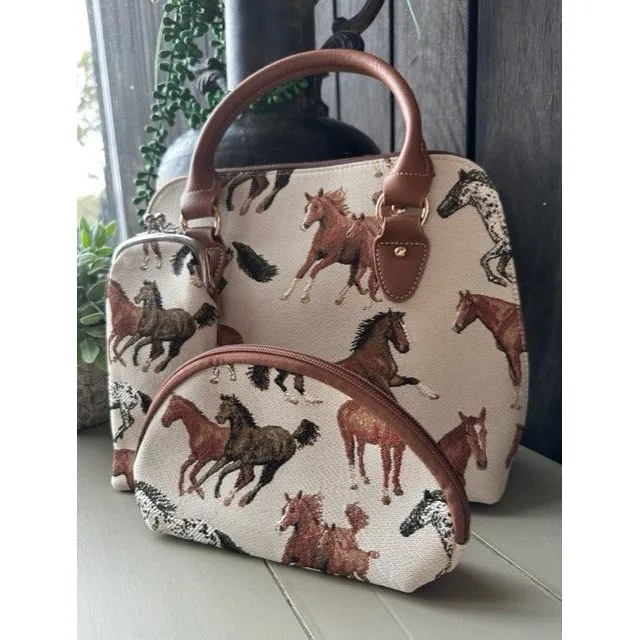 Tapestry Reading/Sunglass Pouch - Horses