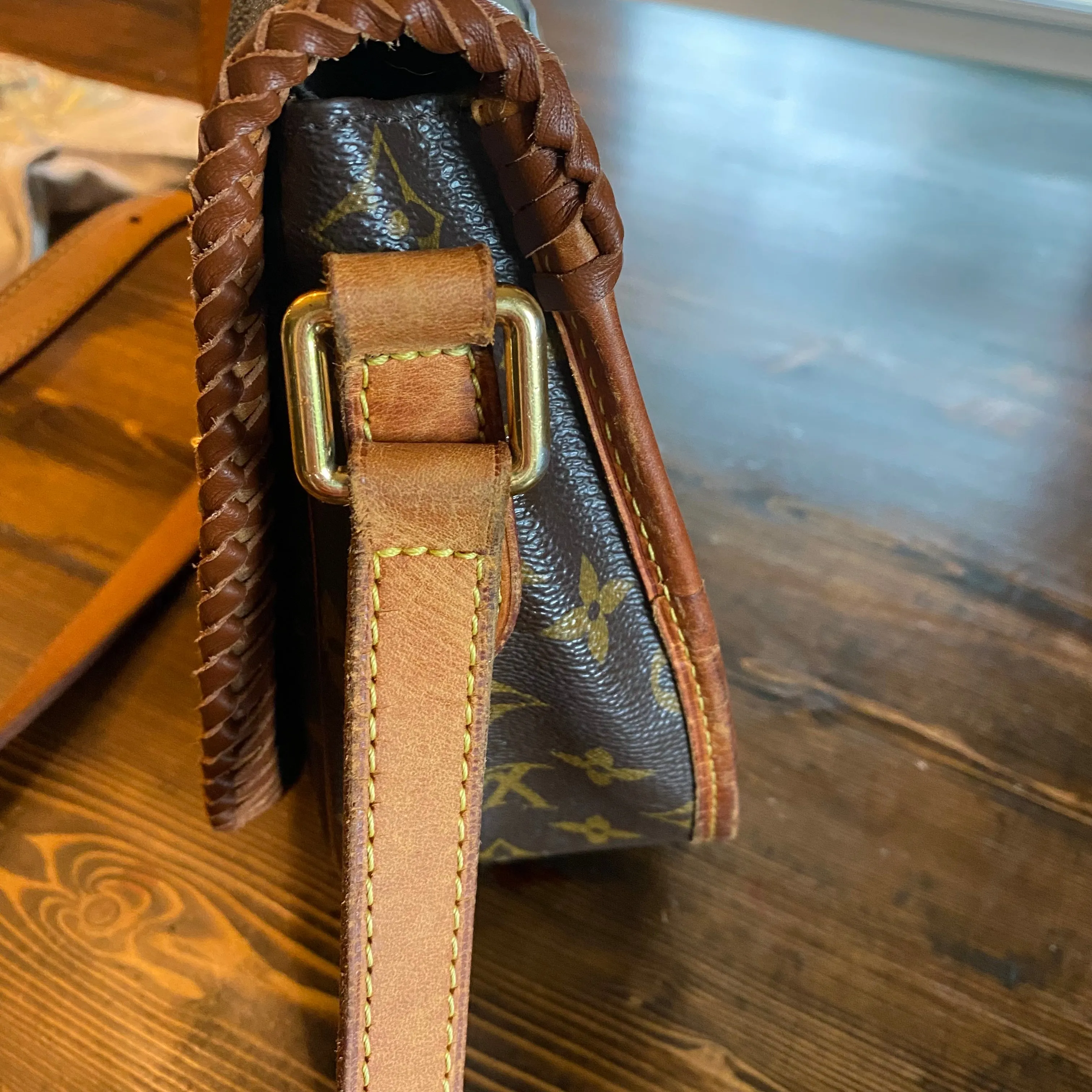 The Downy - Vintage Monogram Caramel Crossbody