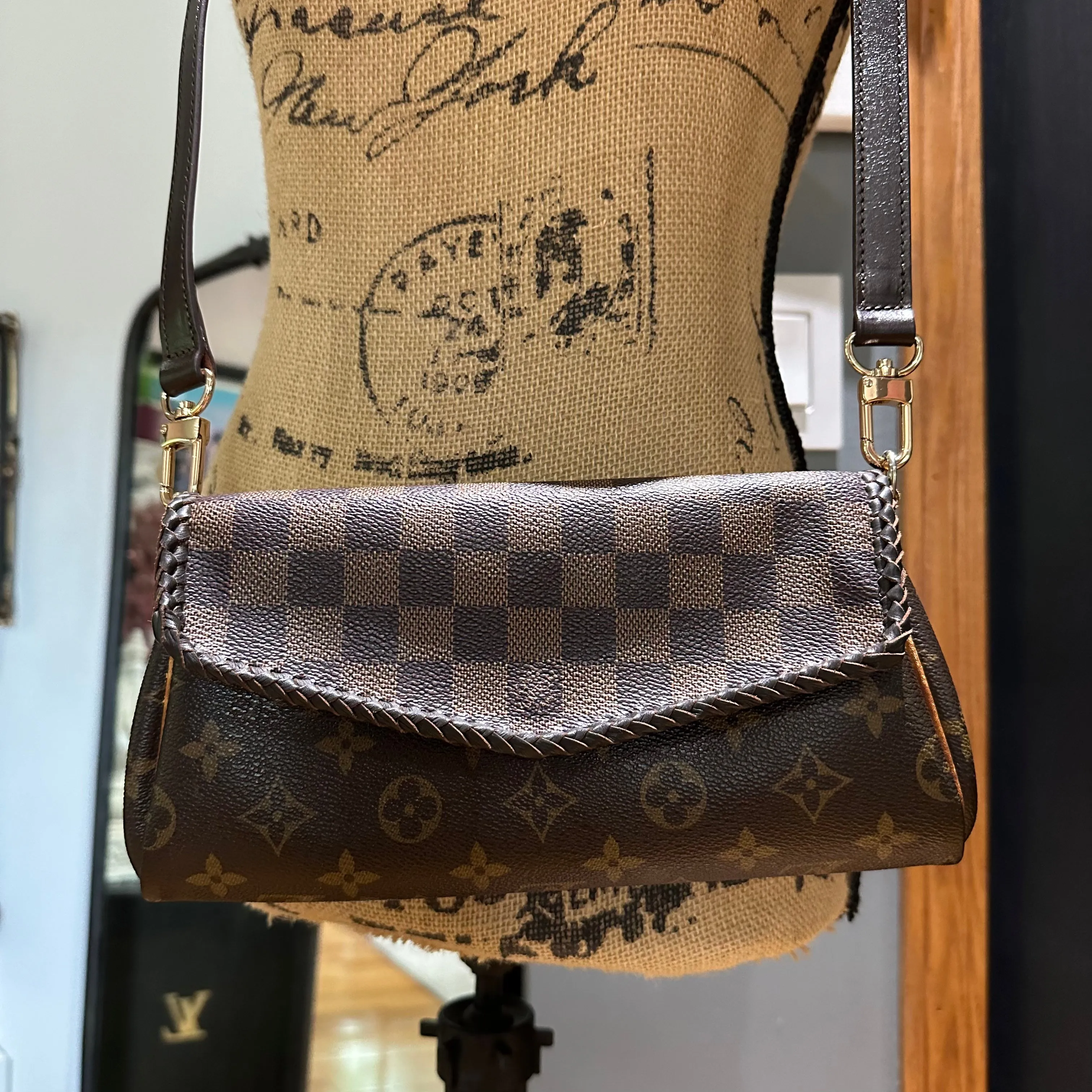 The Junco Crossbody Bag - Vintage Monogram/Damier Mix