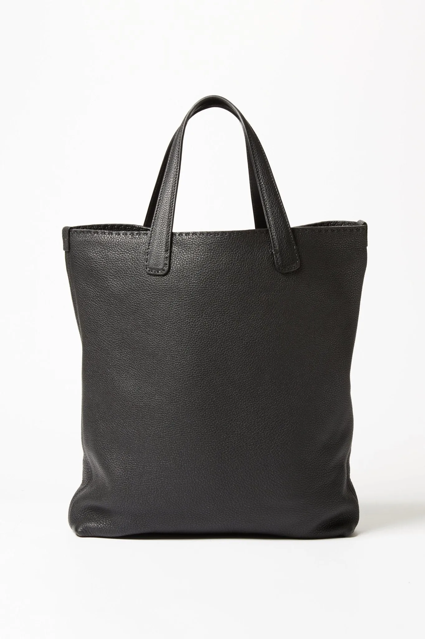 VIA COMMUTER TOTE IN ITALIAN LEATHER BLACK