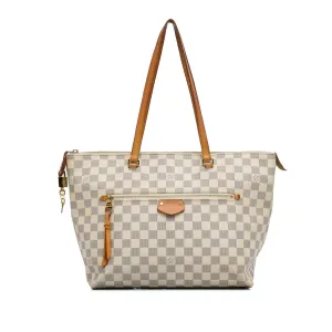 White Louis Vuitton Damier Azur Iena MM Tote Bag