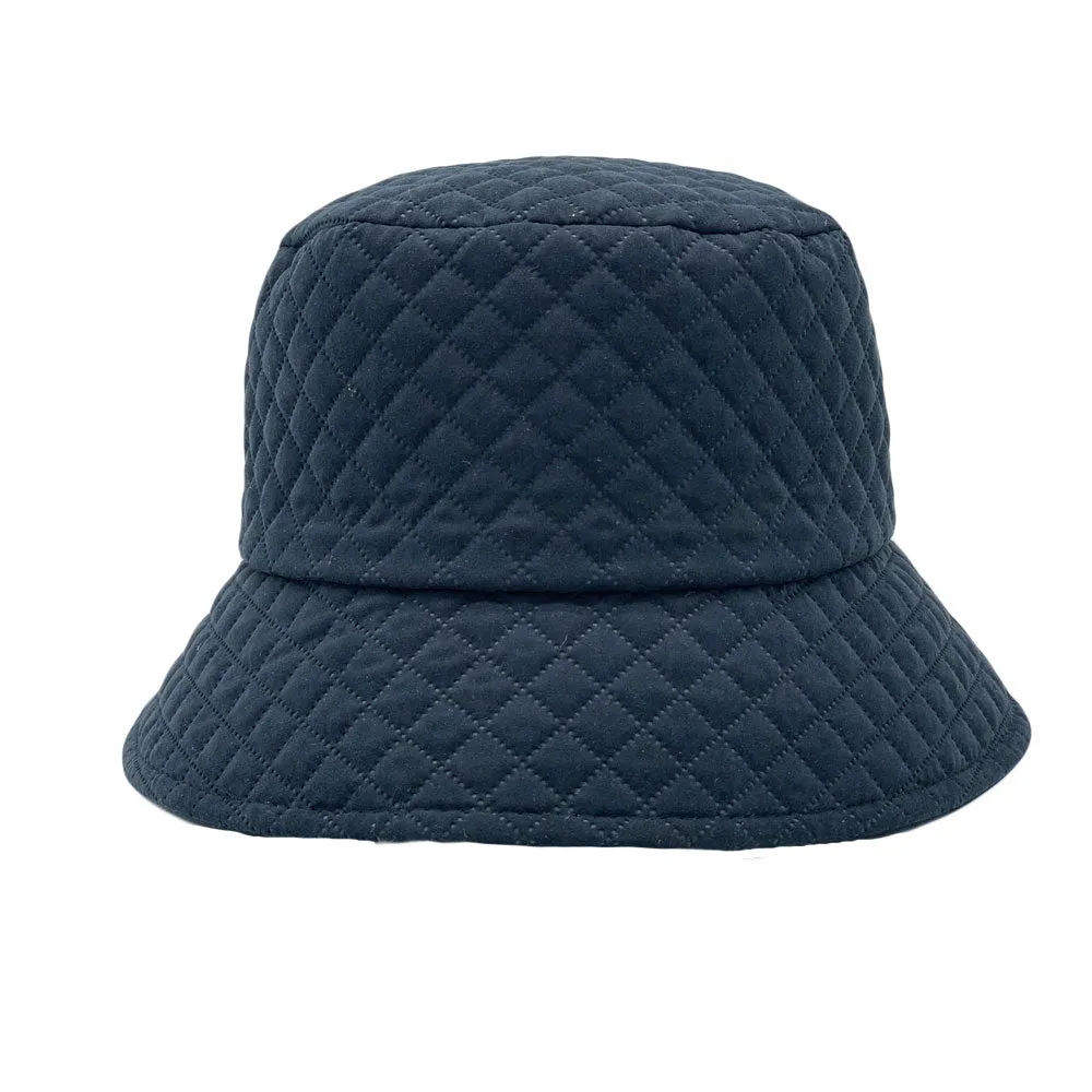 Winter Quilted Bucket Hat - Warm Foldable Fisherman Sun Cap Unisex Outdoor Travel LDB1561