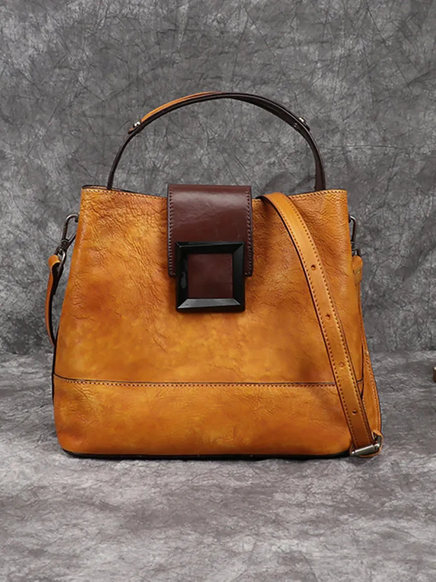 Women Retro Leather Handbag Crossbody Bag